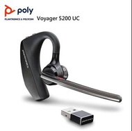 Plantronics by Poly Voyager 5200 UC Bluetooth Single-Ear Headset 單耳掛式專業通話藍牙耳機，Compatible to connect to PC or Mac，100% brand new水貨!