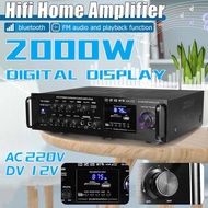 Sunbuck 6188BT 2000W Digital Power Amplifier Audio Karaoke Home Theater Bluetooth 2CH Amplifiers AC220V / DC12V Car AMP