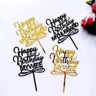 JELLY Pudding Cake Topper Happy Birthday Event My Wife My husband Wife husband Wife