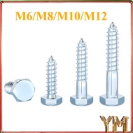 Galvanized hexagonal self-tapping DIN571 Galvanized wood screw Self-tapping screw Extended hexagonal