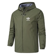 Adidas hooded casual windbreaker jacket Black 3XL