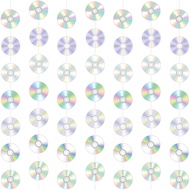 8Pcs Hiasan CD Garlands untuk Pesta Ulang Tahun 90-an, Hiasan Gantung Bertema CD Disco Iridescent, H