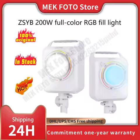 ZSYB 200W Full-Color RGB Fill Light Portable Photography Fill Light Live Atmosphere Light Live Fill 