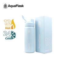 AQUAFLASK (18oz/22oz/32oz/40oz) Wide mouth Vacuum Insulated Stainless Steel Drinking Water Bottle (P