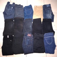 Borongan Celana jeans denim uniqlo lee rider wrangler not levis