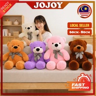 JOJOY 60cm 80cm Giant Teddy Bear Plush Doll Cute Stuffed Toys Patung Beruang Besar Murah