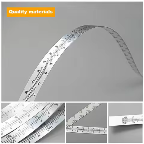 Bidirectional Miter Track Tape Measure Self Adhesive Steel Ruler Metric Measuring Tape for T-track T