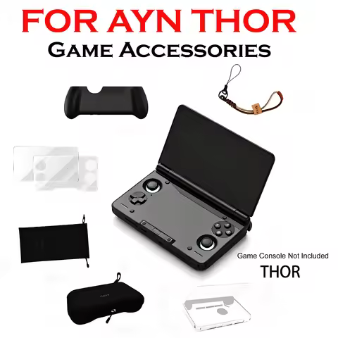 AYN THOR Dual Screen Flip Up Handheld Device Gaming Accessories Protective Case Storage Bag Lanyard 
