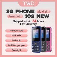 TWC Brand New 109Pro 2G phone Mini phone 1.77inch Dual sim card Long battery life Multi language Blu