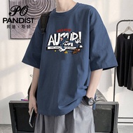 baju lelaki murah dewasa tshirt lelaki murah Baju Musim Panas Baju T-Shirt Lelaki Lengan Pendek Trend Trend Kapas Tulen Lengan Tengah T-Shirt Lengan Separuh Longgar