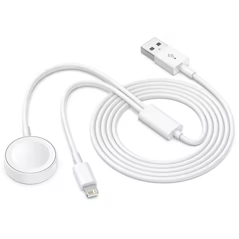 2 in 1 Charger For Apple Watch Charger series 9 8 7 6 5 4 3 USB Portable Charging Station for iphone
