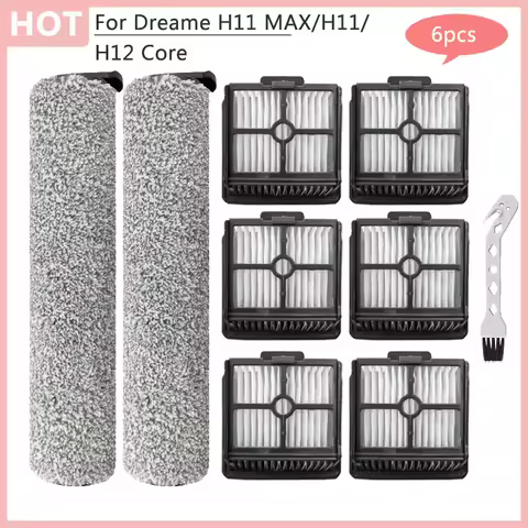 For Dreame H11 MAX H12 Core Cordless Vacuum Cleaner Scrub Roller Brush Hepa Filter Spare Parts H11 A