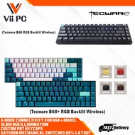 Tecware B68+ and B68 Wireless Mechanical Keyboard- 65% layout, Wired/Wireless, Gateron Switches, RGB PBT Backlit keycaps