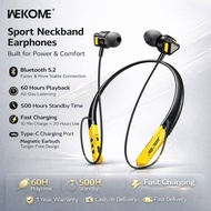 WEKOME VC02 Sport Neckband Earphones Built for Movement | 60H Battery | Stable Bluetooth 5.2 | Fast 