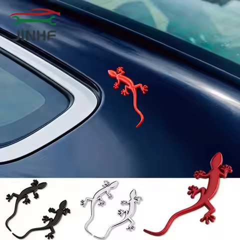 New 1 PC Reflective Car Metal Truck Sticker Lizard Gecko Sticker Badge 3d Badge Sticker For Decorati
