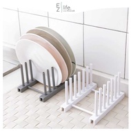 EzLife Dish Plate Drying Rack Dish Rack Plastic Drain Rack Removable Dish Holder Storage Portable Ki