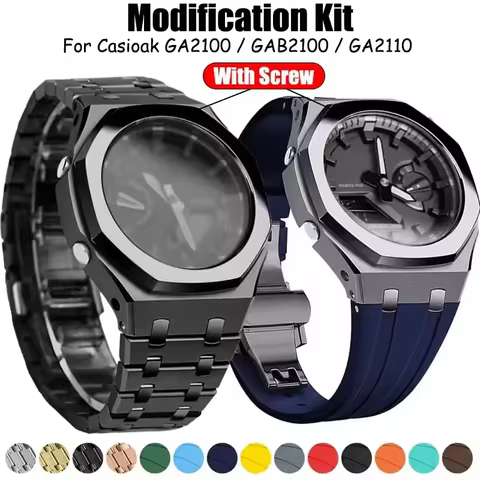 Mod Kit GEN4 GA2100 Metal Bezel for G Shock Casioak Modification 4th Generation Rubber Watch Case St