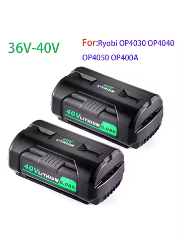 For Ryobi 36V-40V Li-ion Battery 6000mAh Charger Compatible OP4030 OP4040 OP4050 OP400ACordless Powe