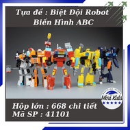 Lego puzzle toy QMAN 41101 - assemble ABC transforming robot squad [GENUINE] - MiniKids toys