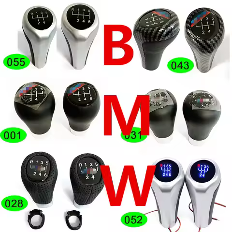 HQ For BMW Gear Stick Shift Knob Gear 5 6 Speed Shift Knob E87 E82 E36 E90 E46 E34 Z3 E60 E30 Etc.BM