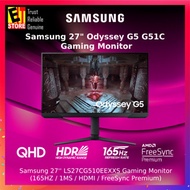 SAMSUNG Odyssey G5 G51C Gaming Monitor QHD 2K/ 165Hz/ 1ms/ AMD FREE SYNC/ PIVOT, TILT,, SWIVEL /AMD 