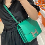 Herme Constance 24 銀扣 絲絨綠 evercolor皮 D刻