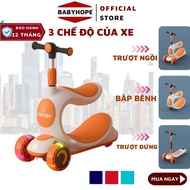 High-end Baby scooter 2 In 1 - 3 Wheels Permanently Glowing Wheels 150kg Bearing