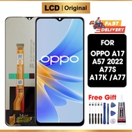 Original LCD OPPO A17 A17K / A57 2022 / A77S A77 Fullset Untuk Glass Touch Screen Digitizer ori Asli