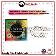 ALICE A407C Colourful Acoustic Guitar String Colorful Steel Colorful Coated Copper Alloy Wound A-407