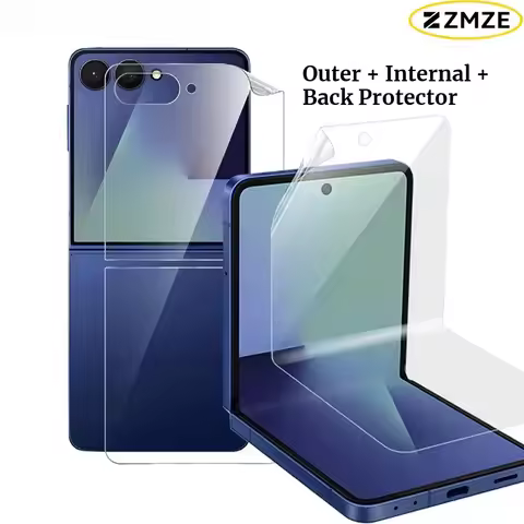 Glossy Hydrogel Screen Protector For Samsung Galaxy Z FLIP 7 6 7FE Front Cover TPU Protective Film F