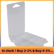 100 Packs Wax Melt Clamshells Molds Square, 6 Cavity Clear Plastic Cube Tray for Candle-Making & Soa
