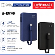 MYMOSH EB-45W102X 45W Fast Charging Power Bank Built-in USB-C Cable PD3.0 QC5 Portable Power bank (B