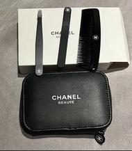 Chanel beauty VIP birthday gift travel set comb / eyebrow tweezer  / nail file / mirror