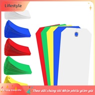 [lifestyle] 500 Pieces 4 3/4Inch X 2 3/8Inch Plastic Shipping Tags Colorful Blank Labeling Tags Wate