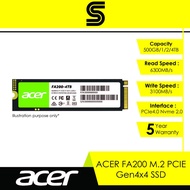 ACER FA200 M.2 PCIe Gen4x4 SSD NVMe 2.0 - 500GB/1TB/2TB/4TB