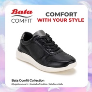 Bata บาจา Comfit รองเท้าผ้าใบเพื่อสุขภาพแบบผูกเชือก รองรับน้ำหนักเท้า สวมใส่ง่าย สำหรับผู้หญิง รุ่น LOTUS สีขาว 6011035 สีดำ 6016035