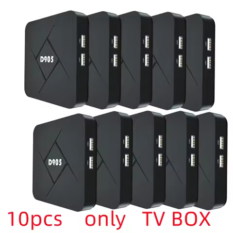 10PCS Only BOX For D905 4K Smart TV Box Set Top Box Amlogic S905L 2.4G Wifi Android 7.1 Support For 