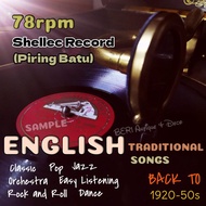 Shellec Record 78rpm Collection Genuine Antique Vintage Piring Batu Hitam 黑碟黑胶唱片Viny DVD Home Art De