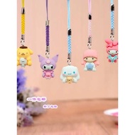 ezlink charm sanrio Cartoon Yugui Dog Kulomi Mobile Phone Pendant Jewelry Cute Men's and Women's U Disk Bag Lanyard Key Pendant Gift