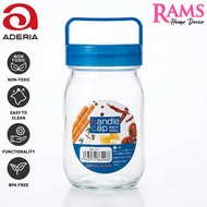 Aderia Kitchen Glass Canister Storage Jar with Handle Cap / Food Storage / Storage Bottle 900cc - 45