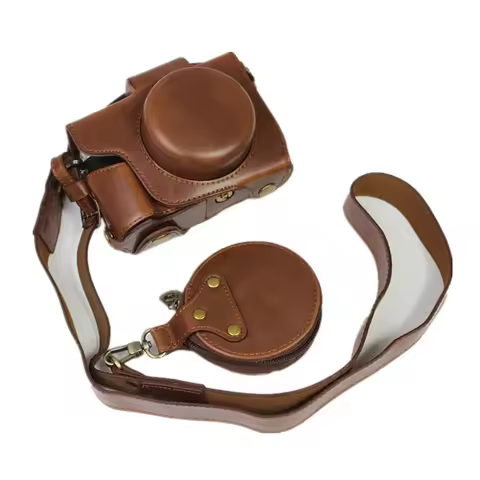 Luxury Version PU Leather Camera Bag Case For Olympus EM10 Mark IV EM10IV Battery Opening Cover With