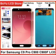 Tested 6.0" AMOLED c9 pro Screen For Samsung Galaxy C9 Pro SM-C9000 C900F C900Y C9008 LCD with Touch