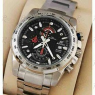 Casio Edifice EFR-523 silver blackred dial