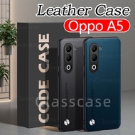 Casing For Oppo A5 A 5 X pro A5X A5pro A5i A5ipro OppoA5 OppoA5X 4G 5G Plain Skin Leather Phone Case