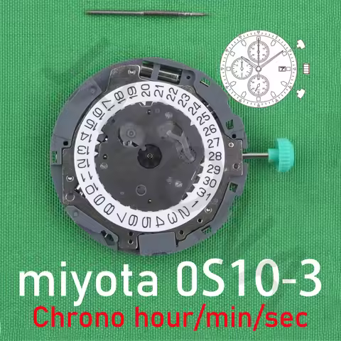 0s10 movement miyota 0S10-3 movement Chronograph movement japan movenment Can incorporate tachymeter