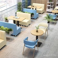 Milk Tea Shop Combination Table Chair Card Holder Simple Dessert Shop Burger Shop Influencer Sofa Ca