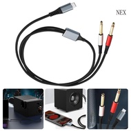 NEX Color Red White 6 35mm Plugs Adapter Cable USB Type C To Double Channel Auditory Transfer 24AWG