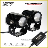 ◵ ❍ ⚽ MOKOTO MINI DRIVING LIGHT V2 WHITE AND YELLOW 4WIRES HIGH-LOW BEAM 12V FOR MOTORCYCLE