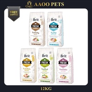 Brit Fresh Adult Dog Food 12KG (Chicken Potato Adult, Fish & Pumpkin, Turkey & Pea, Duck & Millet, C