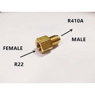 【 R22 TO R410A / R32】 NUT CONVERTER ADAPTER GAUGE GAS METER AIRCOND MANIFOLD CHARGING HOSE ( F 5/16 